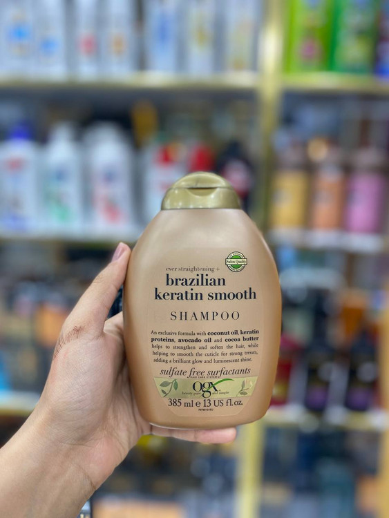 خرید شامپو بدون سولفات کراتین برزیلین او جی ایکس