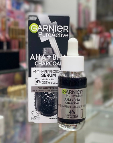 سرم لایه بردار و روشن کننده زغال AHA+BHA گارنیر اصل