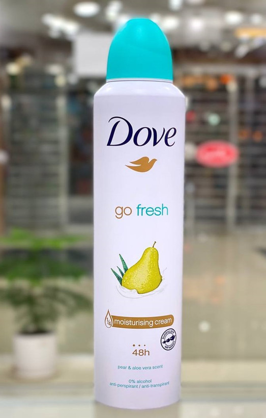 اسپری ضد تعریق داو مدل Go Fresh رایحه گلابی و آلوئه ورا
