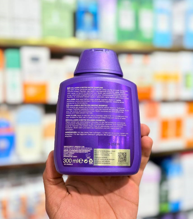 شامپو بیوکسین ضد ریزش حاوی بیوتین و کلاژن حجم 300 میل